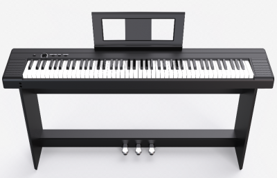 Kekuatan keyboard non-slip 88-tuts vertikal elektronik digital digital wood grain black piano